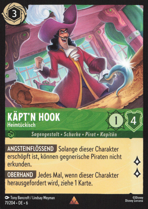 Käpt'n Hook - Heimtückisch 6AZS-071 Rare Deutsch