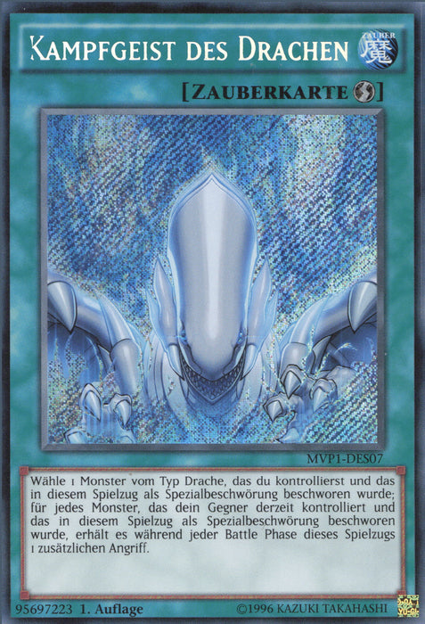 Kampfgeist des Drachen (V.3) MVP1-DES07 Secret Rare Deutsch