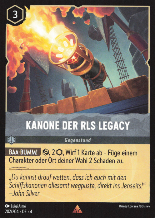 Kanone der RLS Legacy 4URS-202 Rare Deutsch