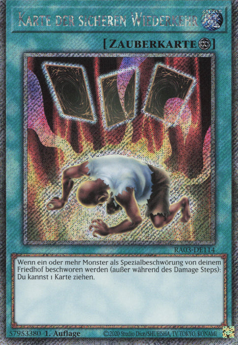 Karte der sicheren Wiederkehr (V.1) RA03-DE114 Platinum Secret Rare Deutsch