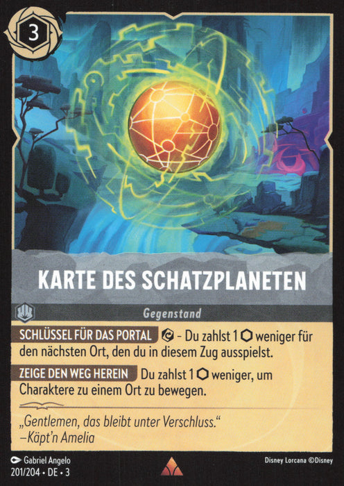 Karte des Schatzplaneten 3INK-201 Rare Deutsch
