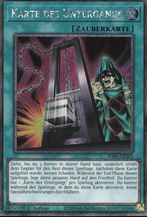 Karte des Untergangs (V.1) RA03-DE265 Platinum Secret Rare Deutsch