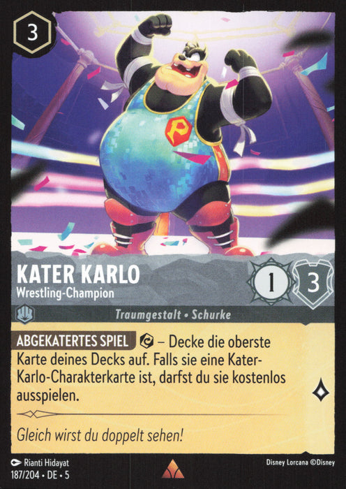 Kater Karlo - Wrestling-Champion 5SSK-187 Rare Deutsch