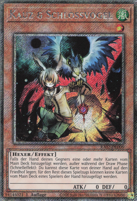 Kauz & Schlossvogel (V.7) RA02-DE006 Platinum Secret Rare Deutsch