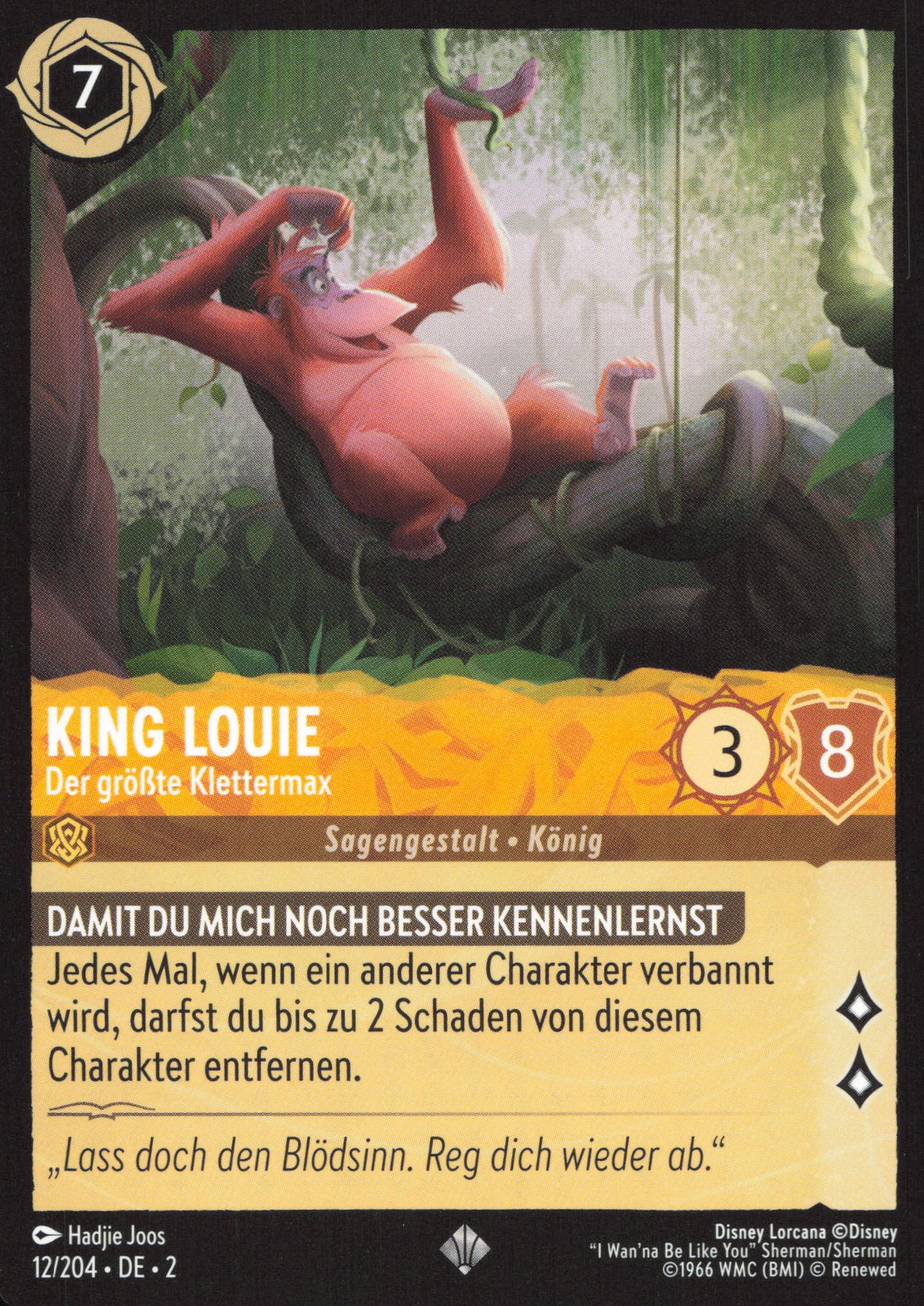 King Louie Disney Lorcana Karten