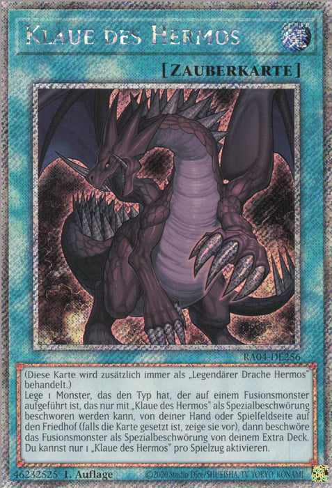 Klaue des Hermos (V.1) RA04-DE256 Platinum Secret Rare Deutsch