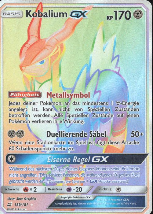 Kobalium GX TEU-189 Secret Rare Deutsch