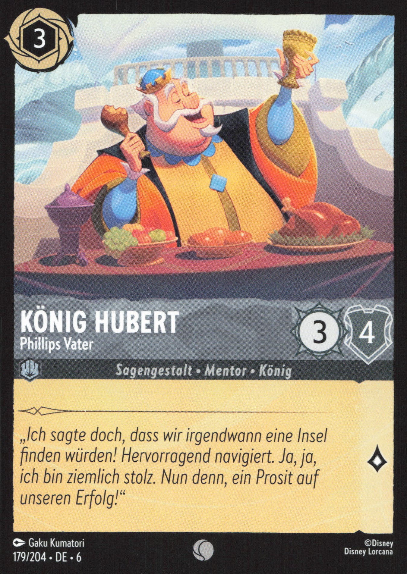 Alle König Hubert Charakterkarten in Disney Lorcana