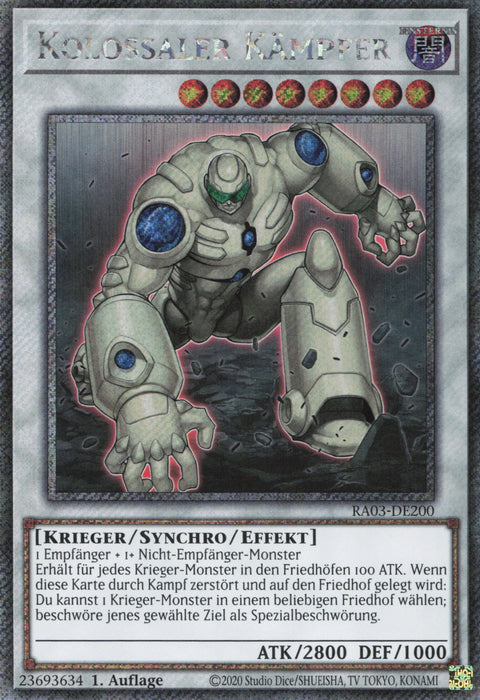 Kolossaler Kämpfer (V.1) RA03-DE200 Platinum Secret Rare Deutsch