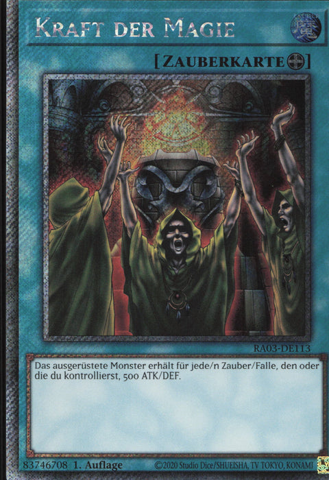 Kraft der Magie (V.1) RA03-DE113 Platinum Secret Rare Deutsch