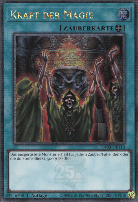 Kraft der Magie (V.2) RA03-DE113 Quarter Century Secret Rare Deutsch