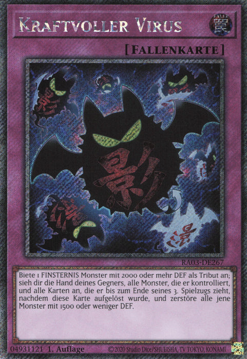 Kraftvoller Virus (V.1) RA03-DE267 Platinum Secret Rare Deutsch