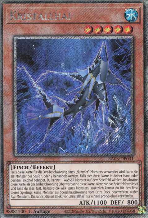 Kristallhai (V.4) RA03-DE031 Platinum Secret Rare Deutsch