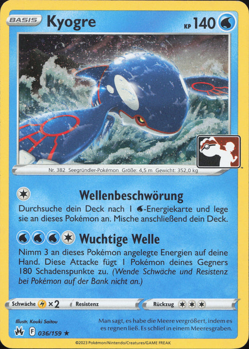 Kyogre PPS4-CRZ 036 Promo Deutsch