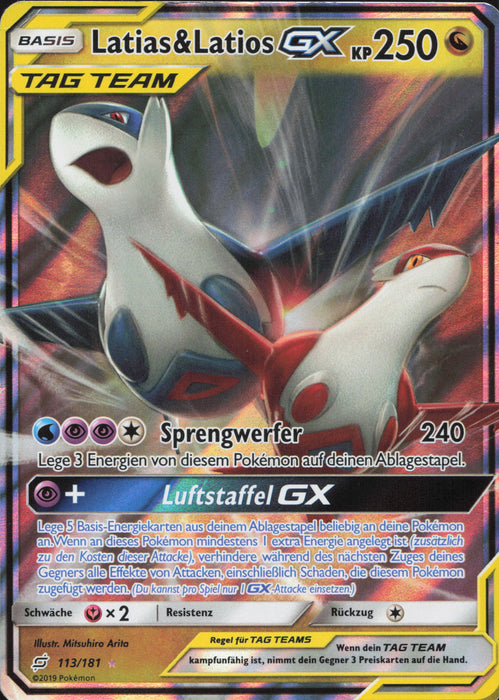 Latias & Latios GX TEU-113 Ultra Rare Deutsch