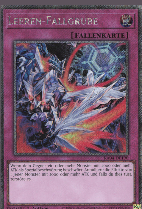 Leeren-Fallgrube (V.1) RA04-DE190 Platinum Secret Rare Deutsch
