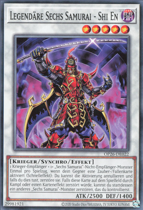 Legendäre Sechs Samurai - Shi En OP26-DE022 Common Deutsch