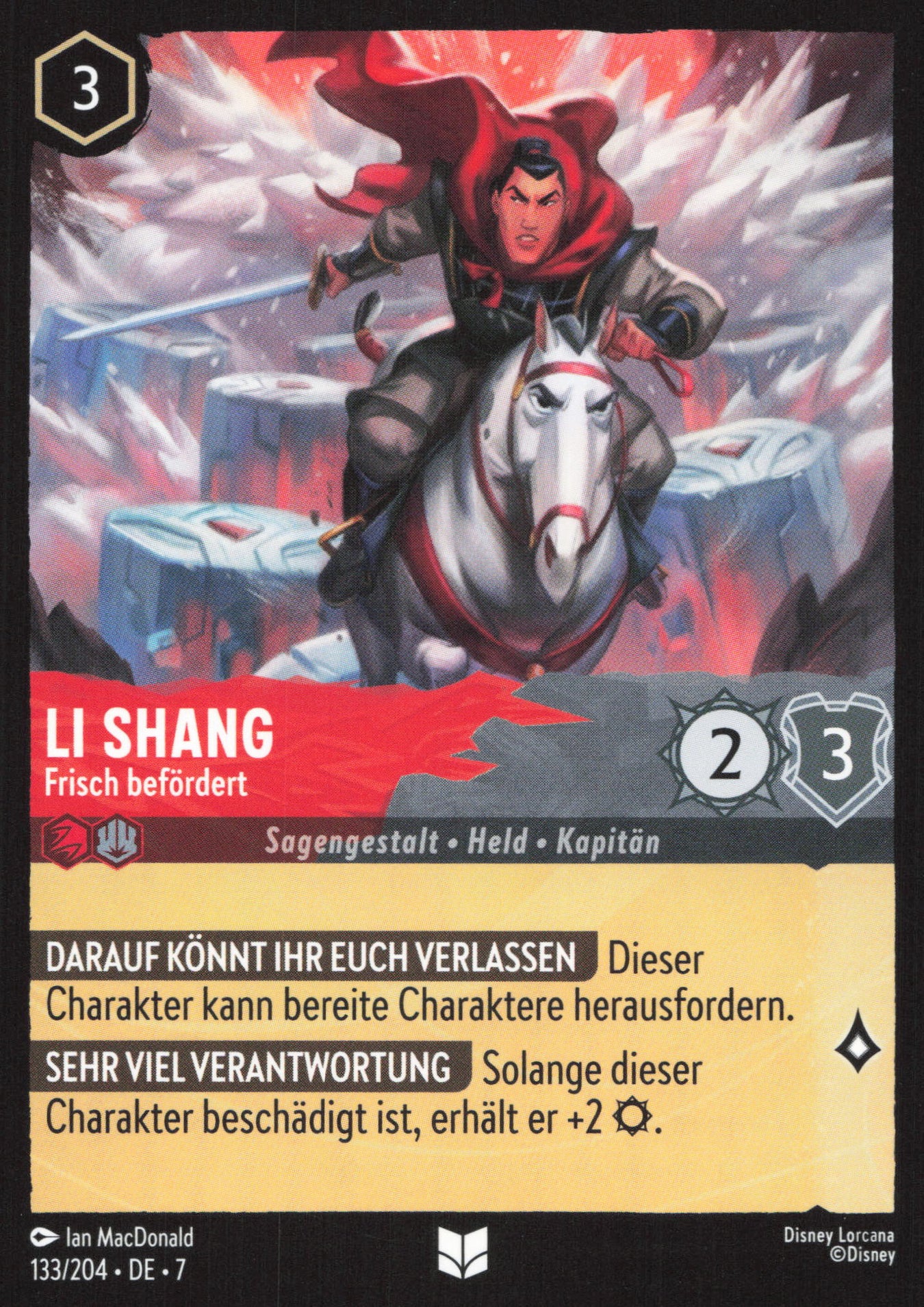 Alle Li Shang Charakterkarten in Disney Lorcana