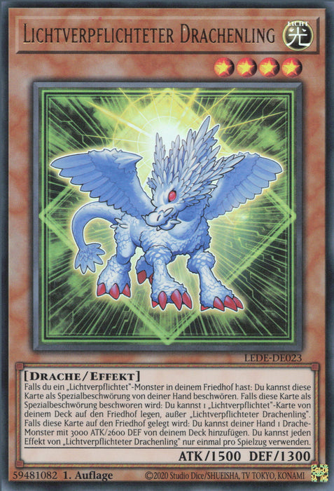 Lichtverpflichteter Drachenling (V.1) LEDE-DE023 Ultra Rare Deutsch