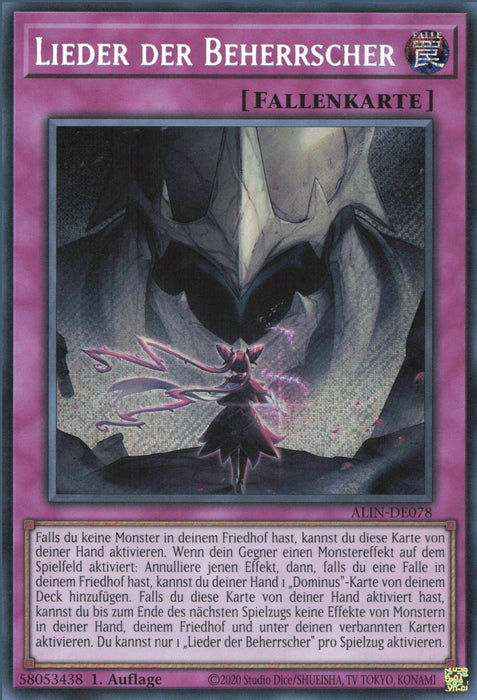 Lieder der Beherrscher (V.1) ALIN-DE078 Secret Rare Deutsch