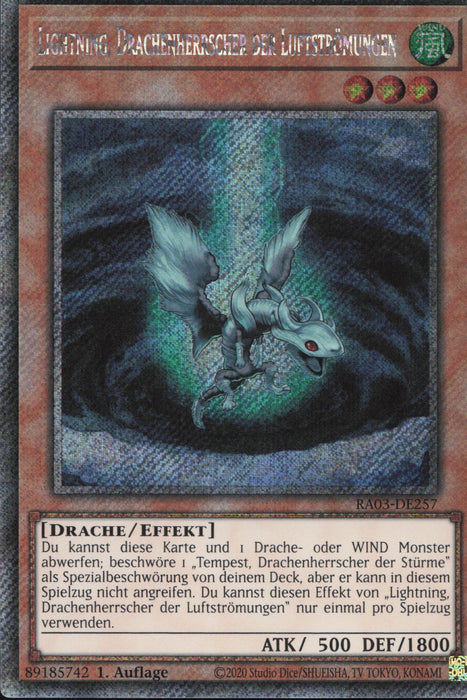 Lightning, Drachenherrscher der Luftströmungen (V.1) RA03-DE257 Platinum Secret Rare Deutsch