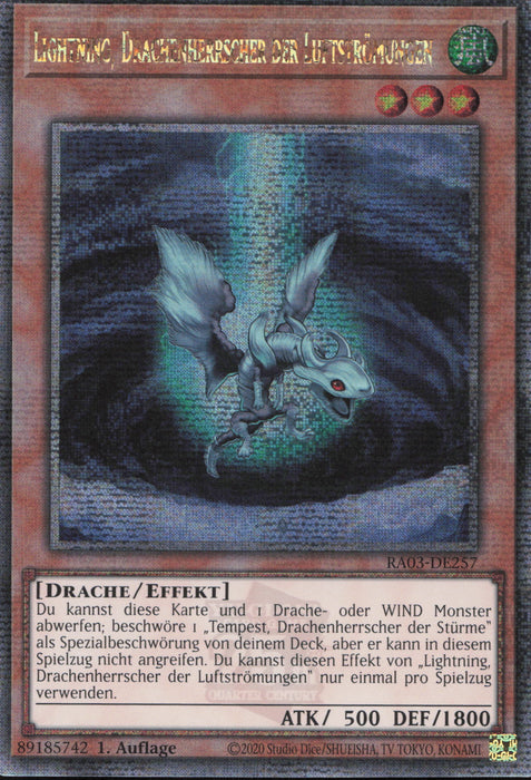 Lightning, Drachenherrscher der Luftströmungen (V.2) RA03-DE257 Quarter Century Secret Rare Deutsch
