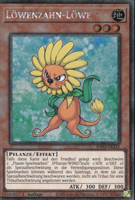 Löwenzahn-Löwe (V.1) RA03-DE211 Platinum Secret Rare Deutsch