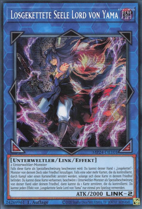 Losgekettete Seele Lord von Yama MP24-DE101 Secret Rare Deutsch