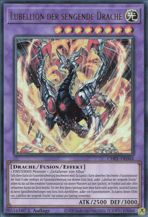 Lubellion der sengende Drache CH01-DE044 Ultra Rare Deutsch