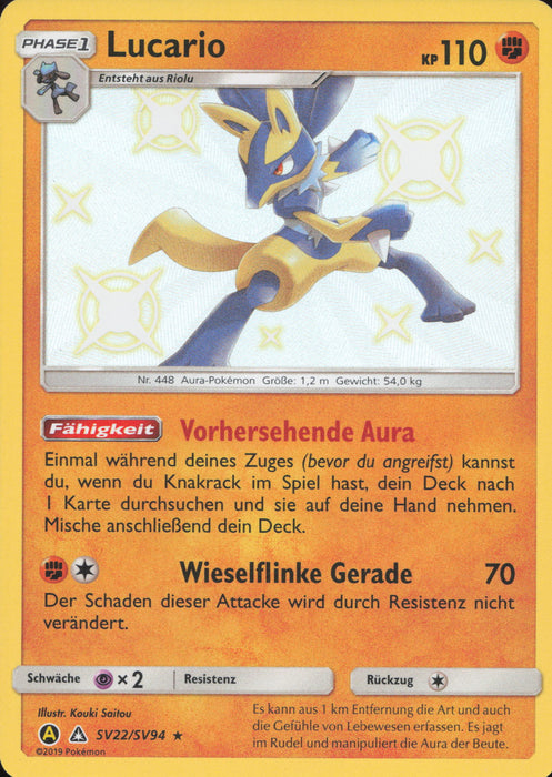 Lucario HIF-SV22 Secret Rare Deutsch