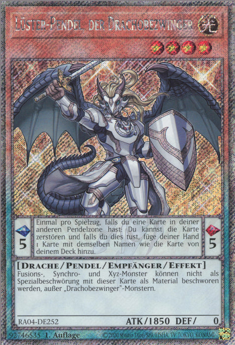 Lüster-Pendel, der Drachobezwinger (V.1) RA04-DE252 Platinum Secret Rare Deutsch