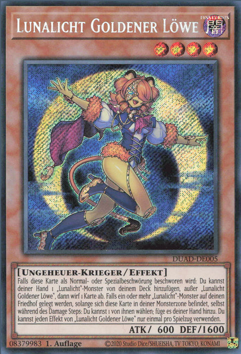 Lunalicht Goldener Löwe DUAD-DE005 Secret Rare Deutsch