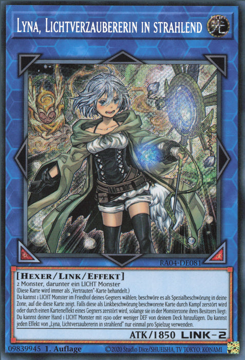 Lyna, Lichtverzaubererin in strahlend (V.3) RA04-DE081 Secret Rare Deutsch