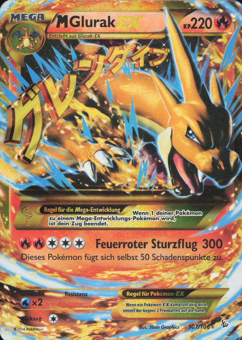M Glurak EX FLF-107 Ultra Rare Deutsch