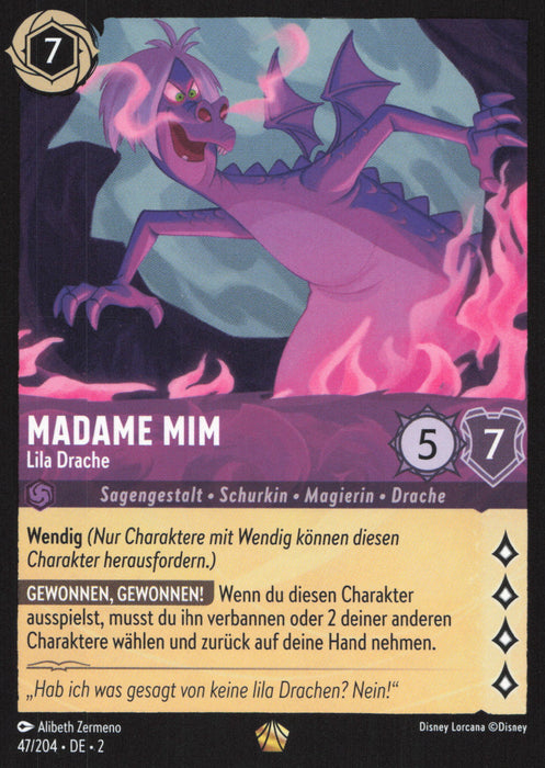 Madame Mim - Lila Drache (V.1) 2ROF-047 Legendary Deutsch