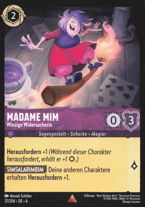 Madame Mim - Winzige Widersacherin 6AZS-037 Rare Deutsch