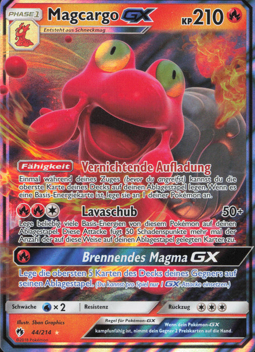 Magcargo GX LOT-44 Ultra Rare Deutsch