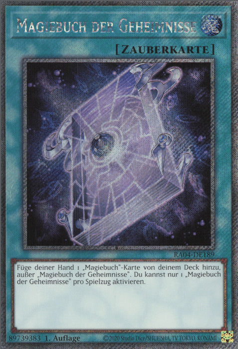 Magiebuch der Geheimnisse (V.1) RA04-DE189 Platinum Secret Rare Deutsch