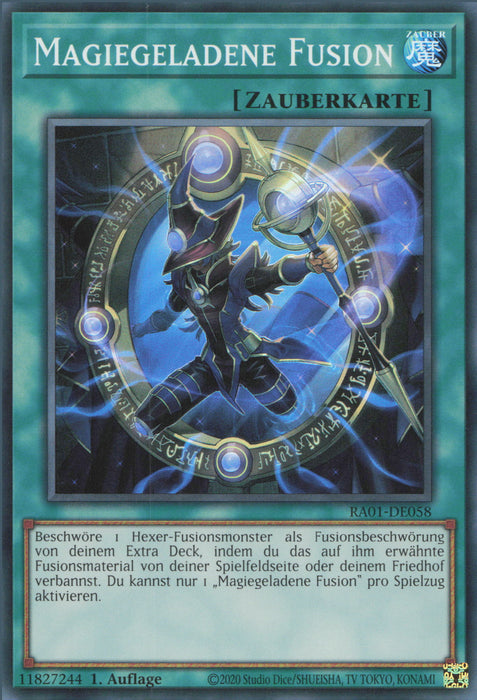 Magiegeladene Fusion (V.1) RA01-DE058 Super Rare