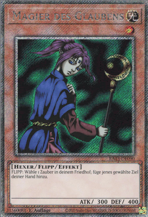 Magier des Glaubens (V.1) RA03-DE090 Platinum Secret Rare Deutsch