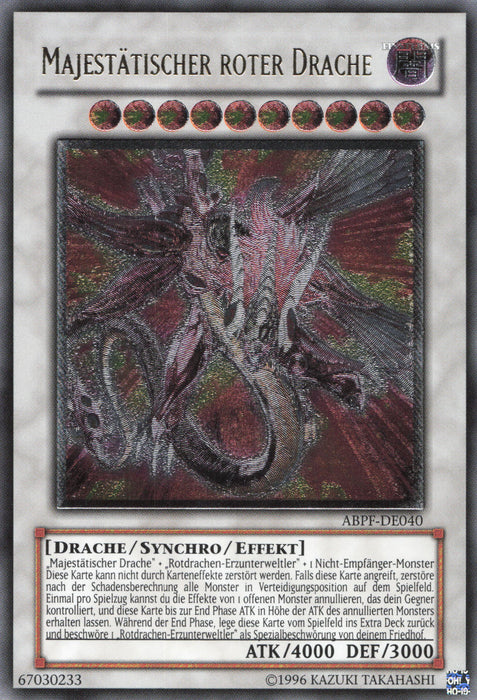 Majestätischer Roter Drache (V.2) ABPF-DE040 Ultimate Rare Deutsch