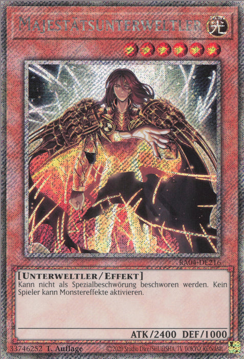 Majestätsunterweltler (V.1) RA04-DE216 Platinum Secret Rare Deutsch