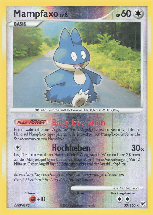 Mampfaxo Lv.8 DP-33 Rare Deutsch