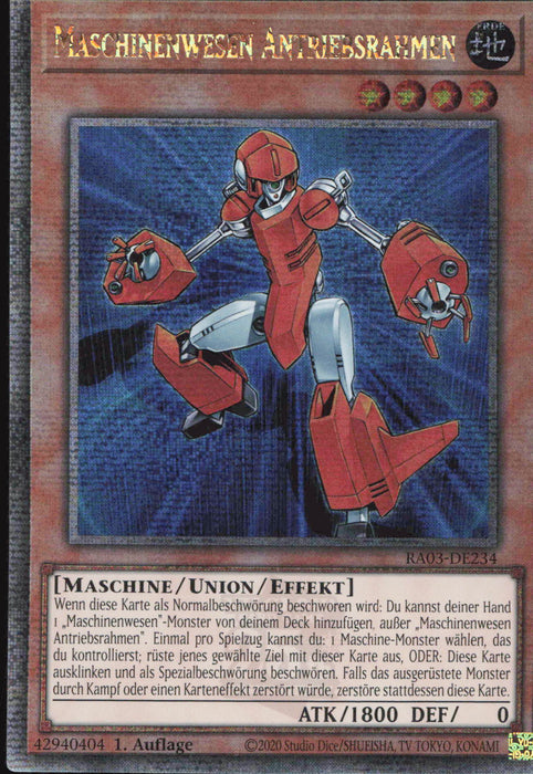 Maschinenwesen Antriebsrahmen (V.2) RA03-DE234 Quarter Century Secret Rare Deutsch