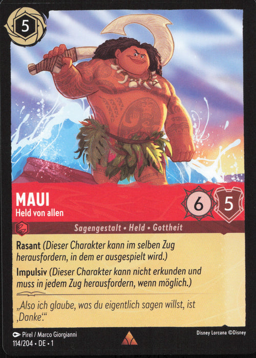 Maui - Held von allen (V.1) 1TFC-114 Rare Deutsch