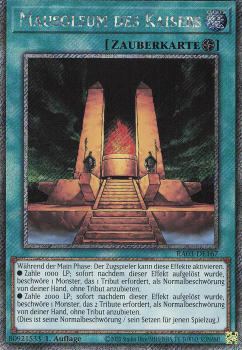 Mausoleum des Kaisers (V.1) RA03-DE167 Platinum Secret Rare Deutsch