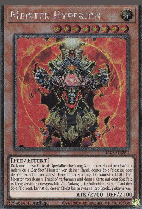 Meister Hyperion (V.1) RA03-DE252 Platinum Secret Rare Deutsch