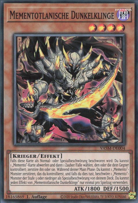 Mementotlanische Dunkelklinge (V.1) VASM-DE004 Super Rare