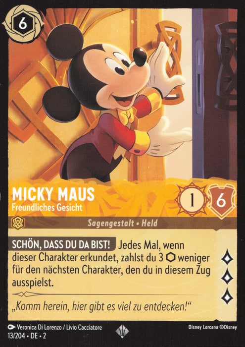 Mickey Maus - Freundliches Gesicht 2ROF-013 Super Rare Deutsch