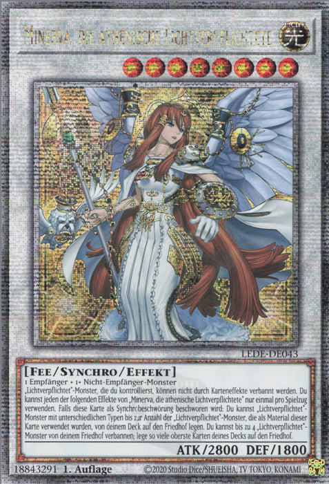 Minerva, die athenische Lichtverpflichtete (V.2) LEDE-DE043 Quarter Century Secret Rare Deutsch